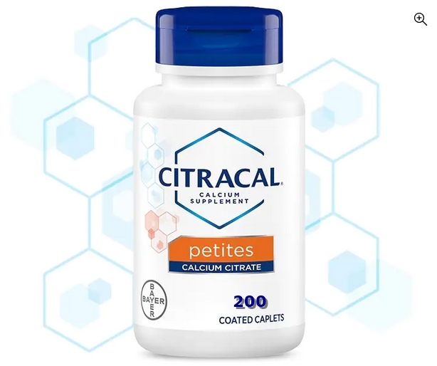 CITRACAL Petites Calcium Citrate with Vitamin D3, 200 Coated Caplets