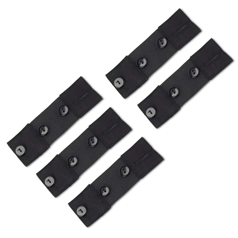 Elastic Waist Button Extender 5-Pack - Ideal Instant Waistband Stretch for All