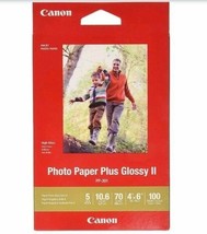 Canon Inkjet Photo Paper High Gloss 4 X 6  Plus Glossy II 100 Sheets PP-... - $18.80