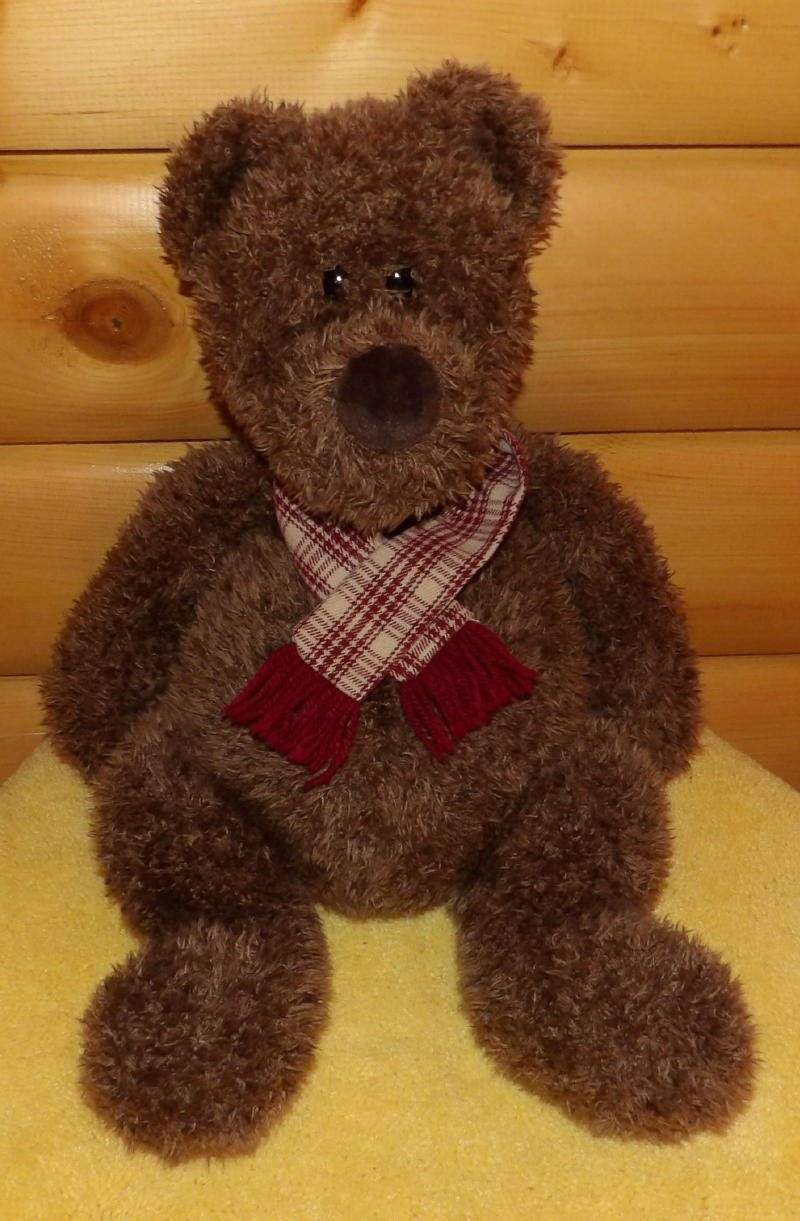 LARGE Gund Heads & Tales Brown Teddy Bear w/Scarf SOFT Plush Stuffed Animal Doll