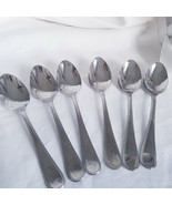 Godinger Glossy Stainless Flatware Soup Place Spoon Set/6 Savile Row Pal... - $28.13