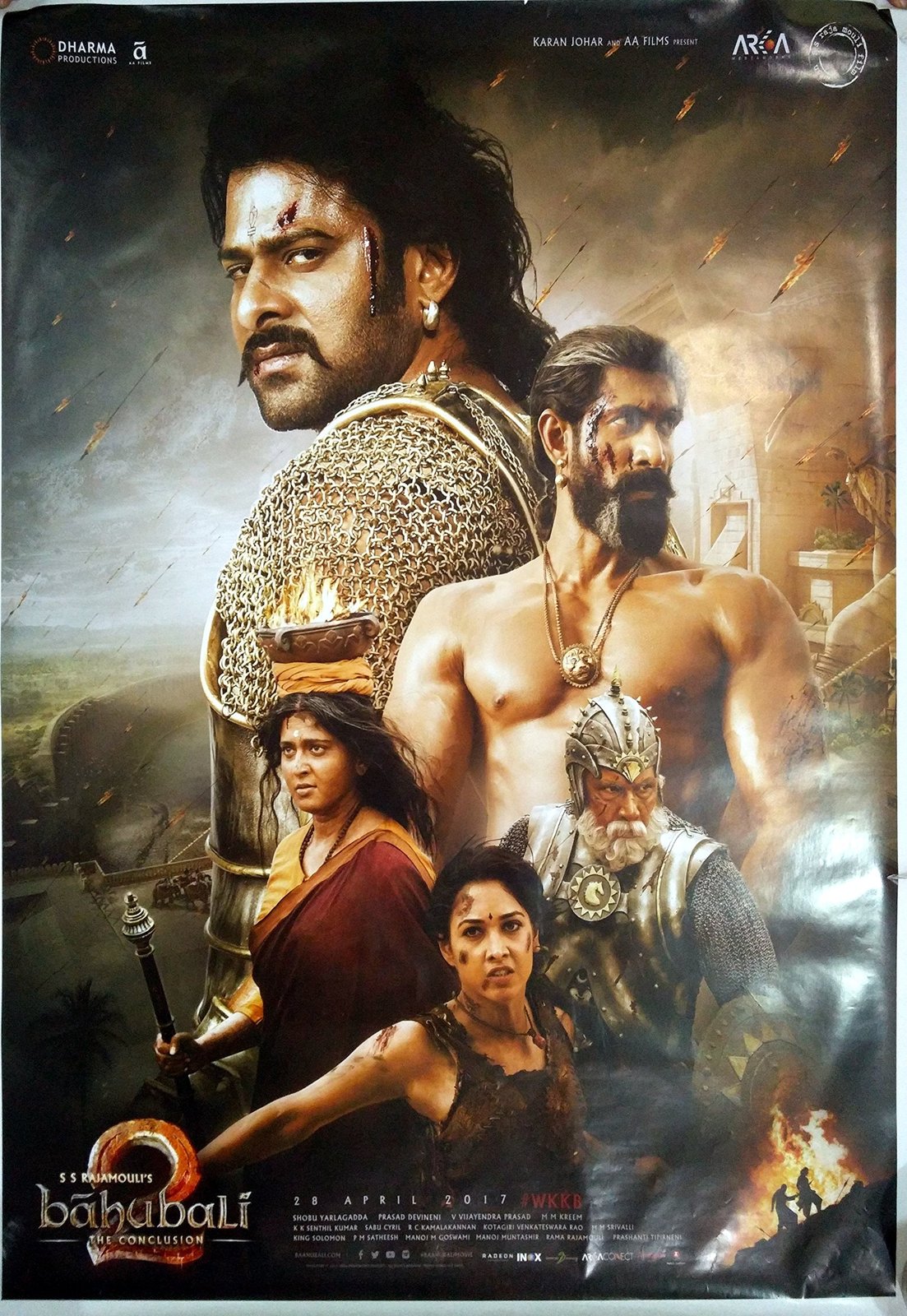 Bahubali 2 Baahubali Bollywood Movie Poster Prabhas Tamannah Rana 