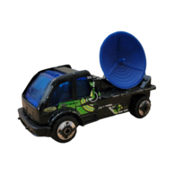 2000 Matchbox Hero City Airport Alarm Weather Blue Radar Dish Black Truck - $5.99