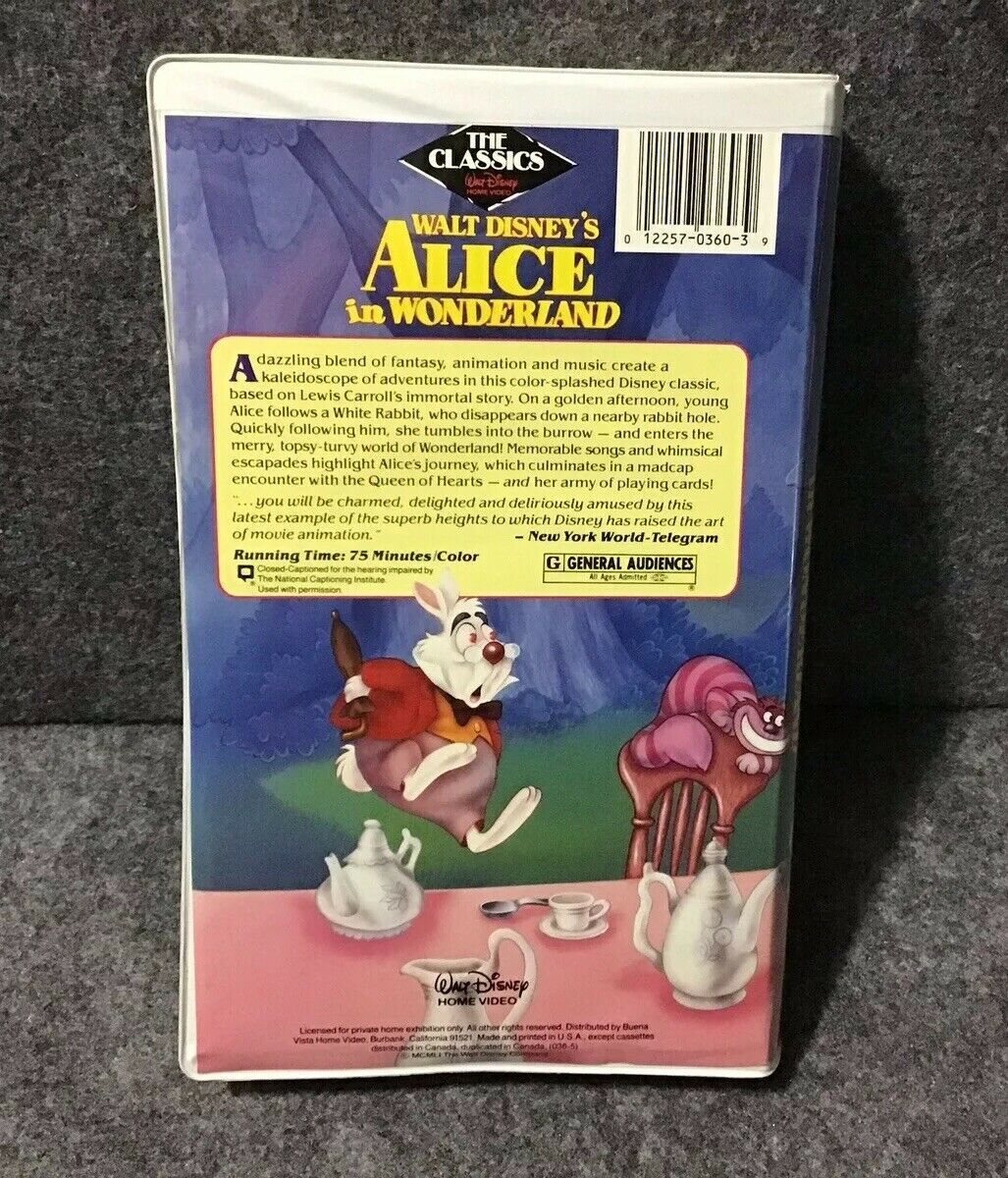 Alice in Wonderland VHS Black Diamond No. 036 Rare/HTF - VHS Tapes