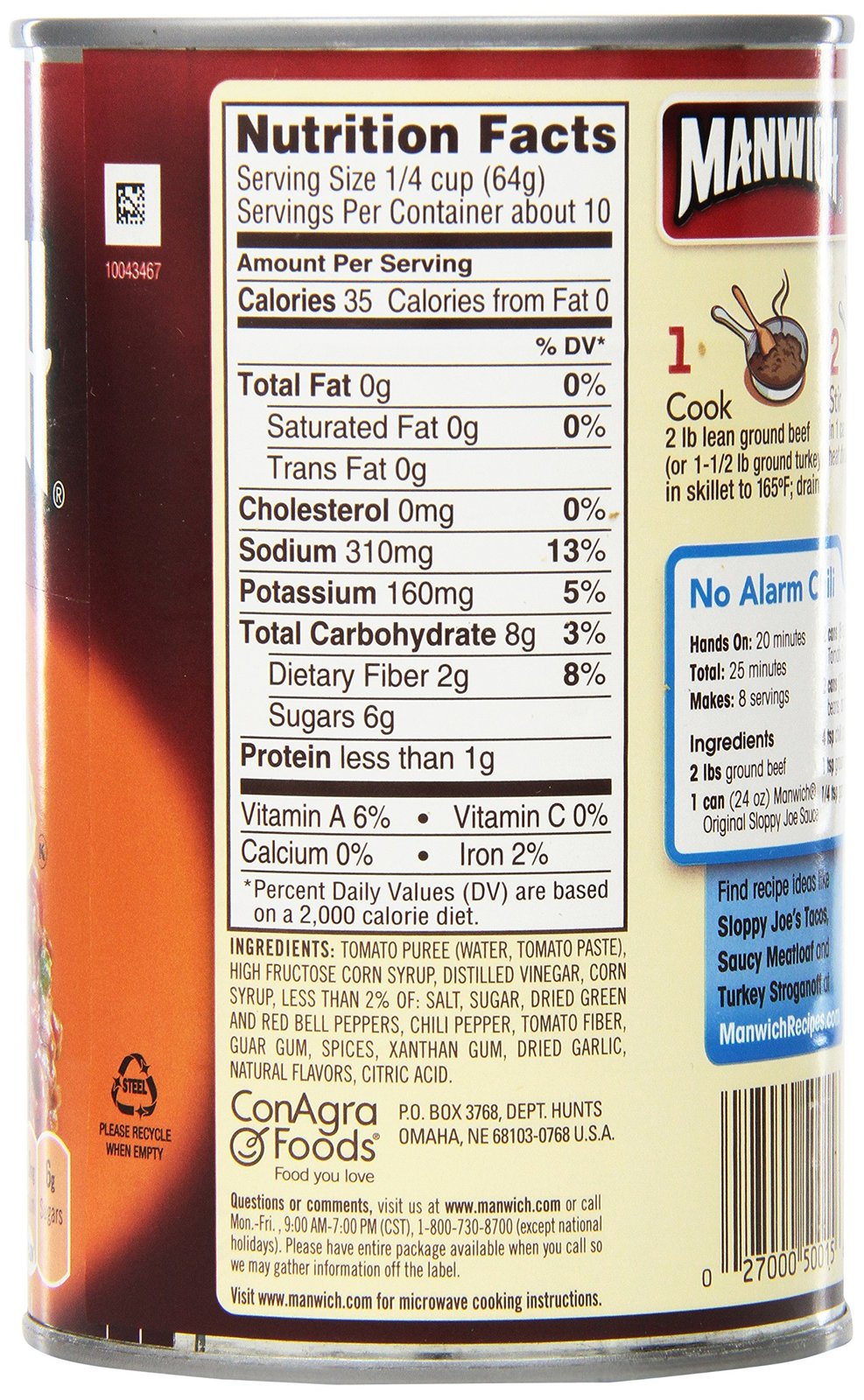 Manwich Original Sloppy Joe Sauce, 24 oz, 12 Pack Original (24 oz) Sauces