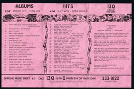 13Q WKTQ Pittsburgh VINTAGE February 1 1975 Music Survey Elton John #1 image 1