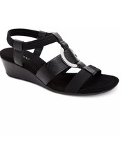 9.5 M alfani vennice black wedge sandal - $34.00