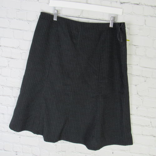 Jones New York Skirt Womens Size 14 Black Green Texture Pattern - Skirts
