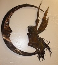 Garden Fairy and the Moon Metal Wall Art  Extra Large 36&quot; tall - $128.69