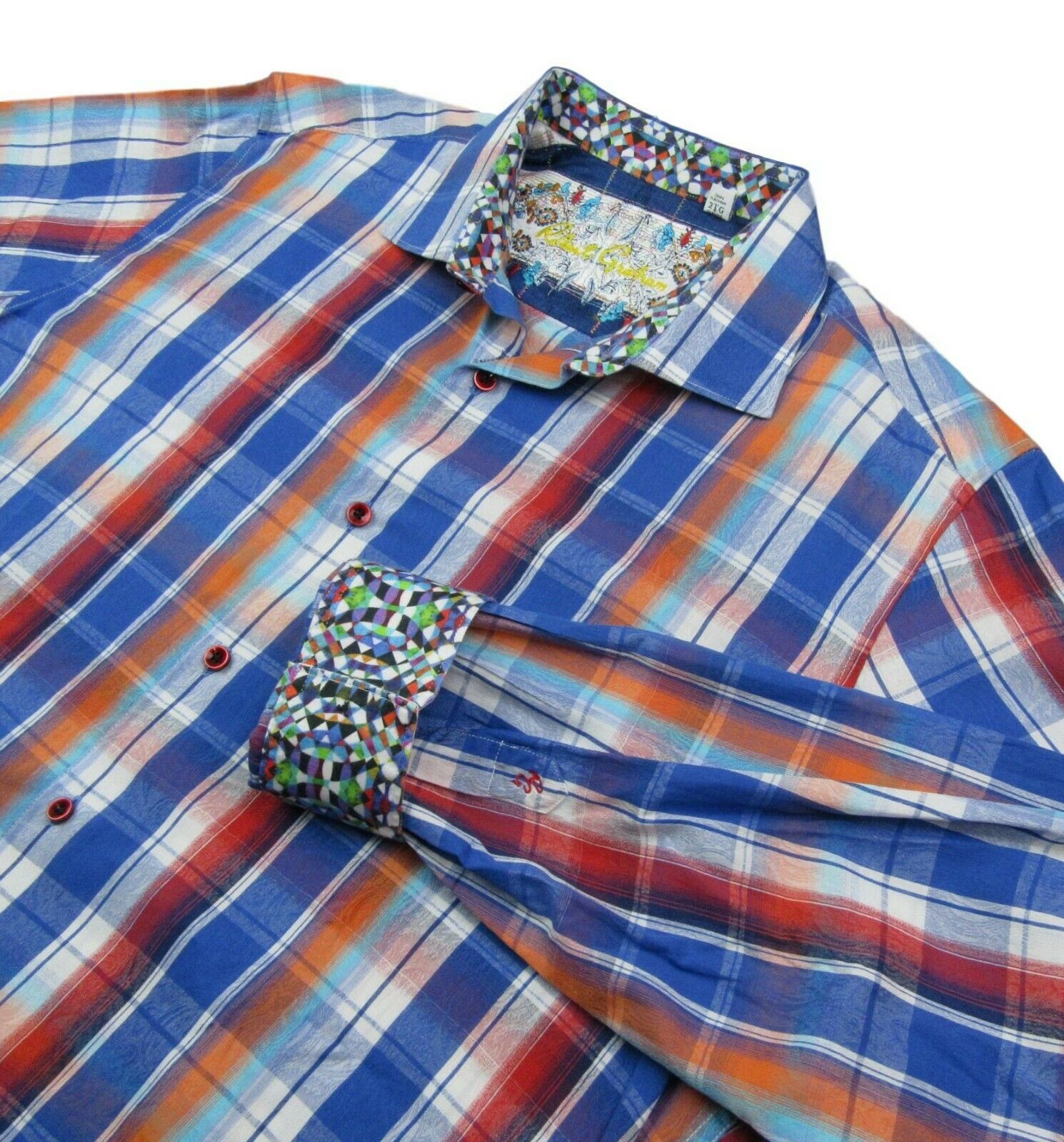 Robert Graham Blue Multi Plaid Sport Shirt And 50 Similar Items