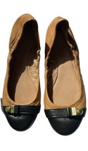 Coach Delphine Leather Black Tan Ballet Flats 7B NWOT - $88.11