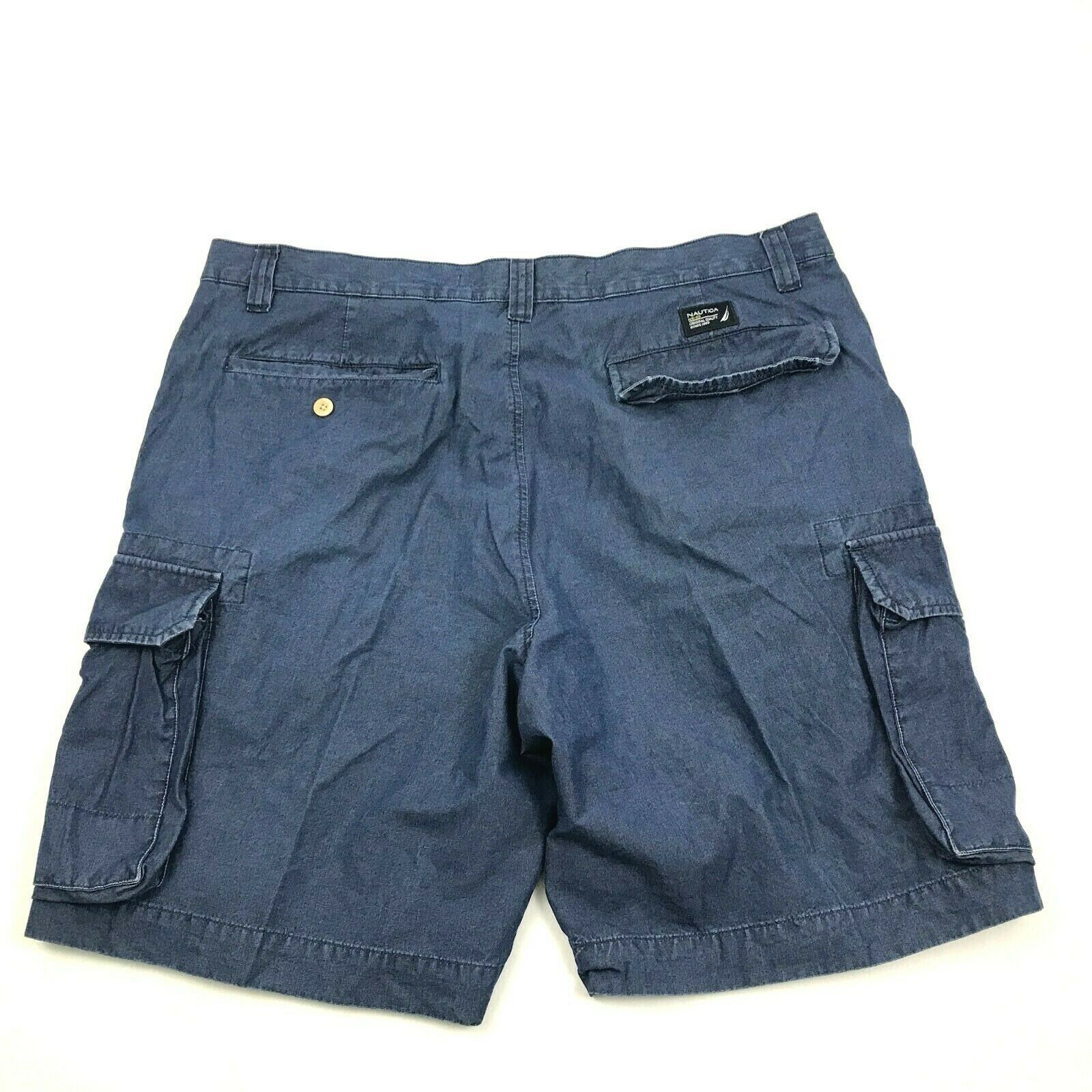 NAUTICA Clipper Cargo Shorts Relax Fit Men's Size 38 Waist Blue Boating ...