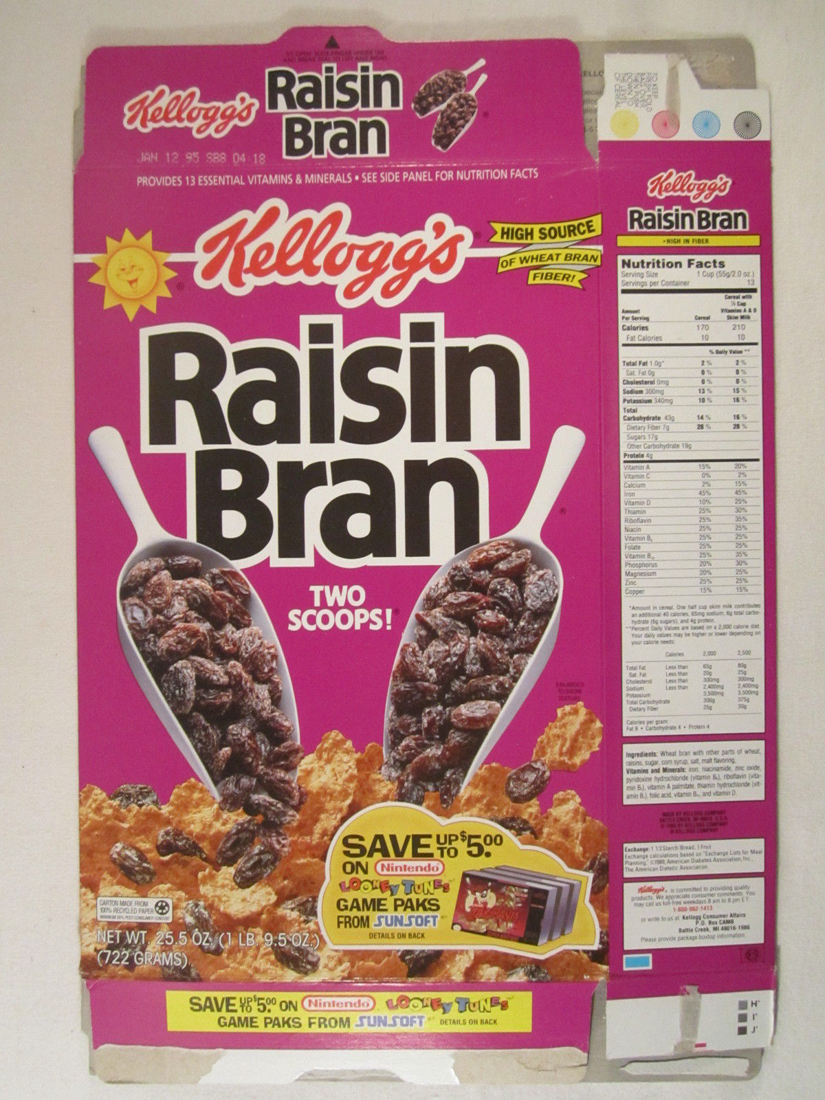 Cereal Box 1994 Raisin Bran Looney Tunes and 31 similar items