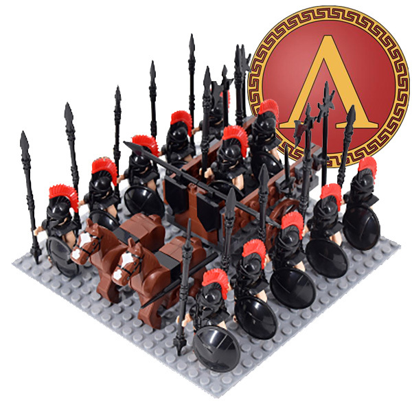 Roman Centurion Legion Spartans Knight Medieval War Chariot Army Bricks MOC Toys