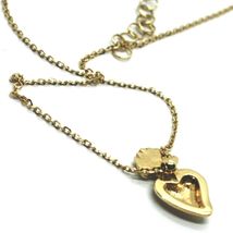 18K YELLOW GOLD NECKLACE WITH 17mm SACRED HEART OF JESUS PENDANT, ROLO CHAIN 18" image 5
