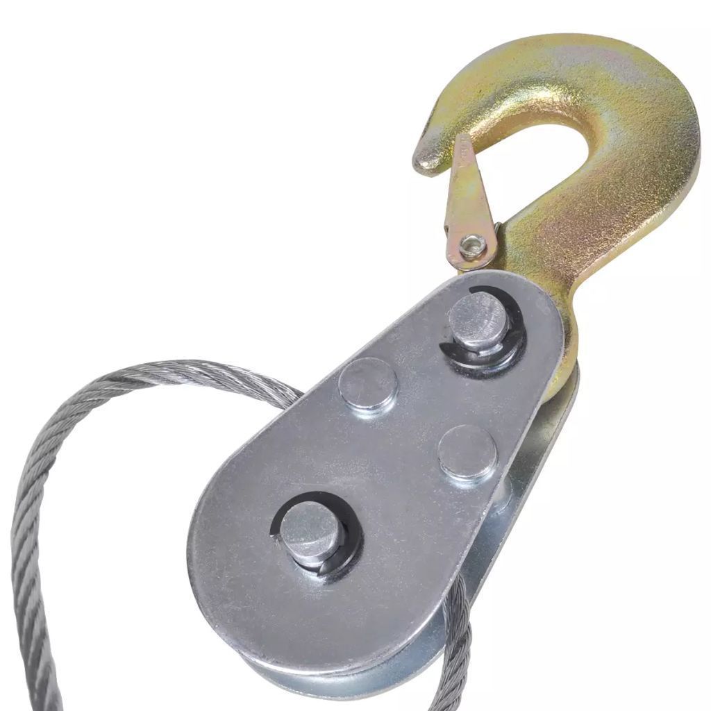 Wire Cable Puller 4000lb Heavy Duty Tool 2 Gears Hooks Pulling Log Car
