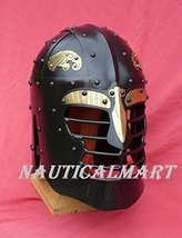NauticalMart Medieval Viking Vendel Armor Helmet With Brass Accent