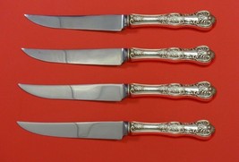 Kings by Wallace Sterling Silver Steak Knife Set 4pc HHWS  Custom Made 8 1/2" - $281.30