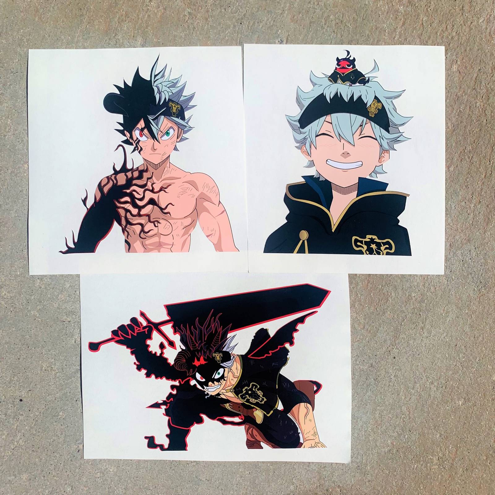 Asta Black Clover Demon Form Wizard King Black Bulls Anime Sticker Decal Noelle Decals & Stickers