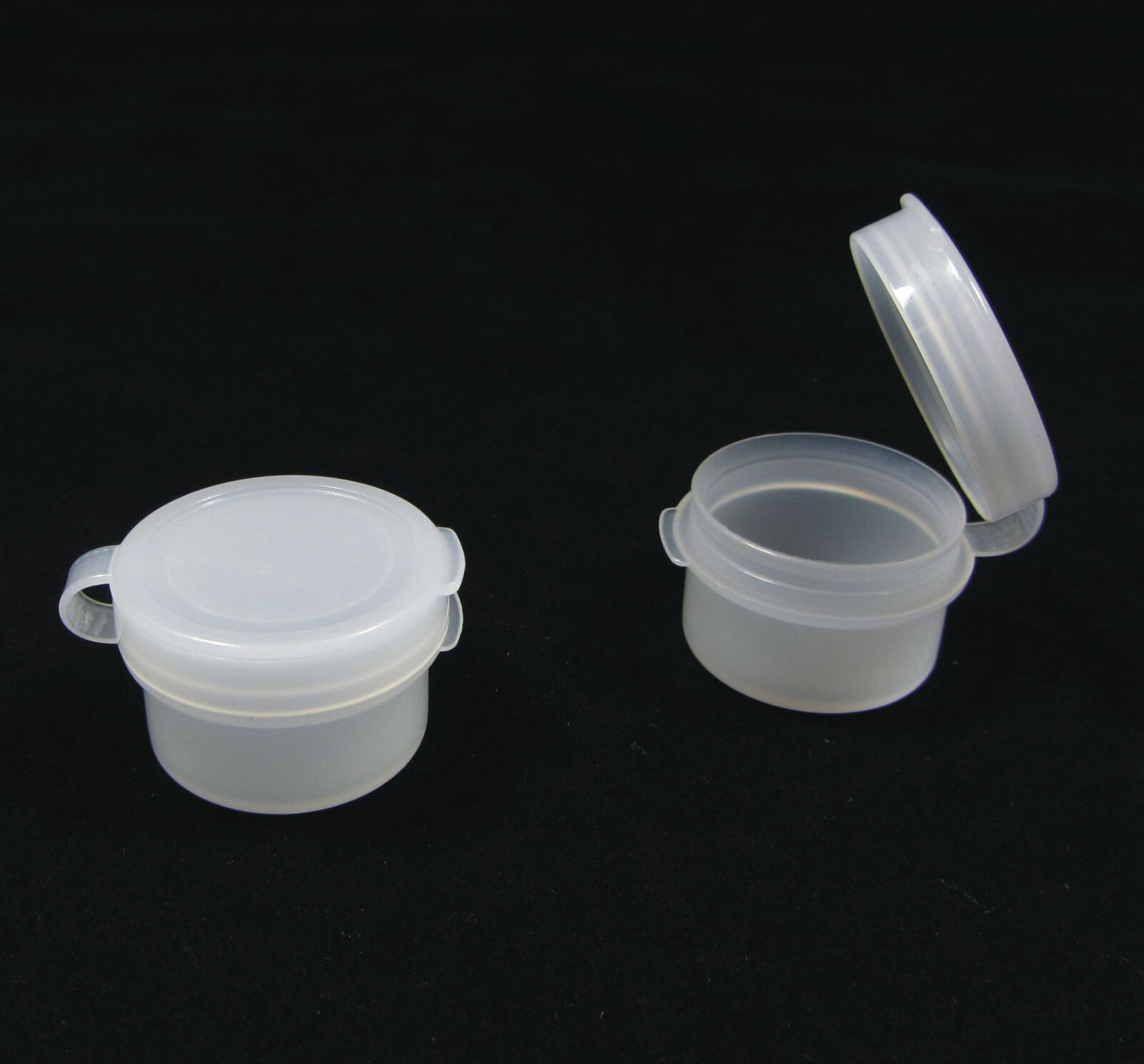 250 Wholesale Containers Hinged Plastic Cosmetic Jars 3 Gram 3 ml ...