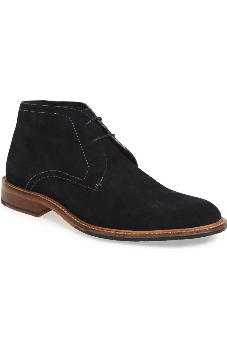 New Handmade men Black suede chukka boot, Men fashion suede leather boot, Mens b