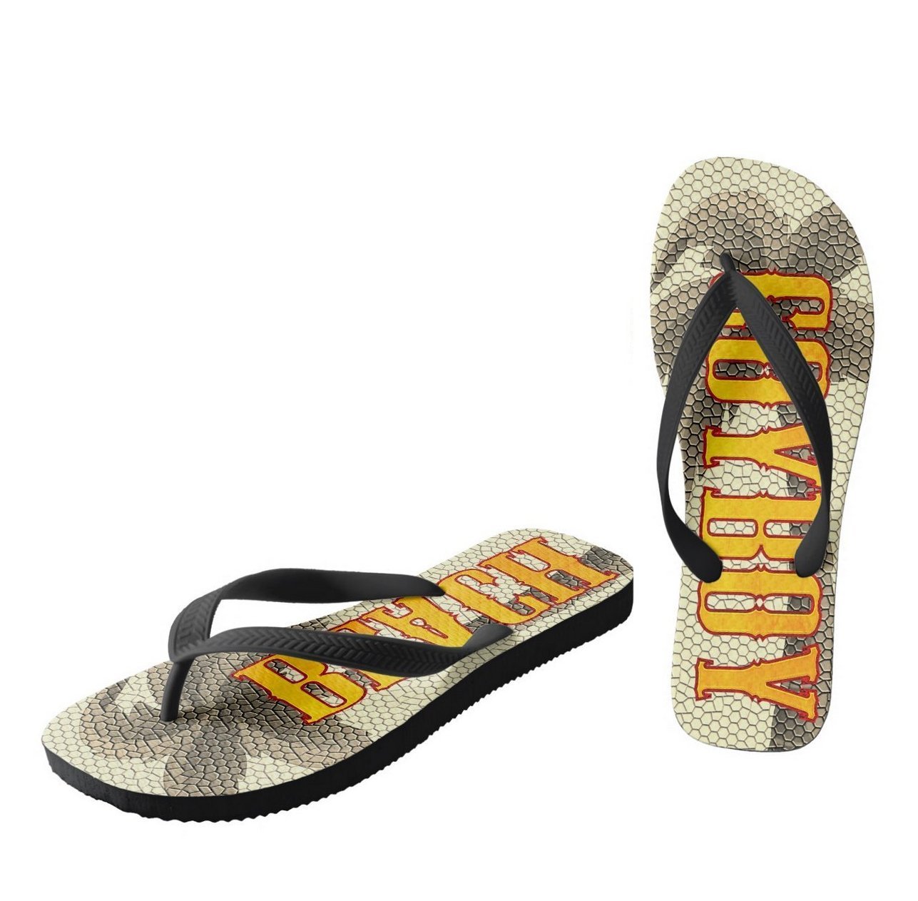mens cowboy boot flip flops