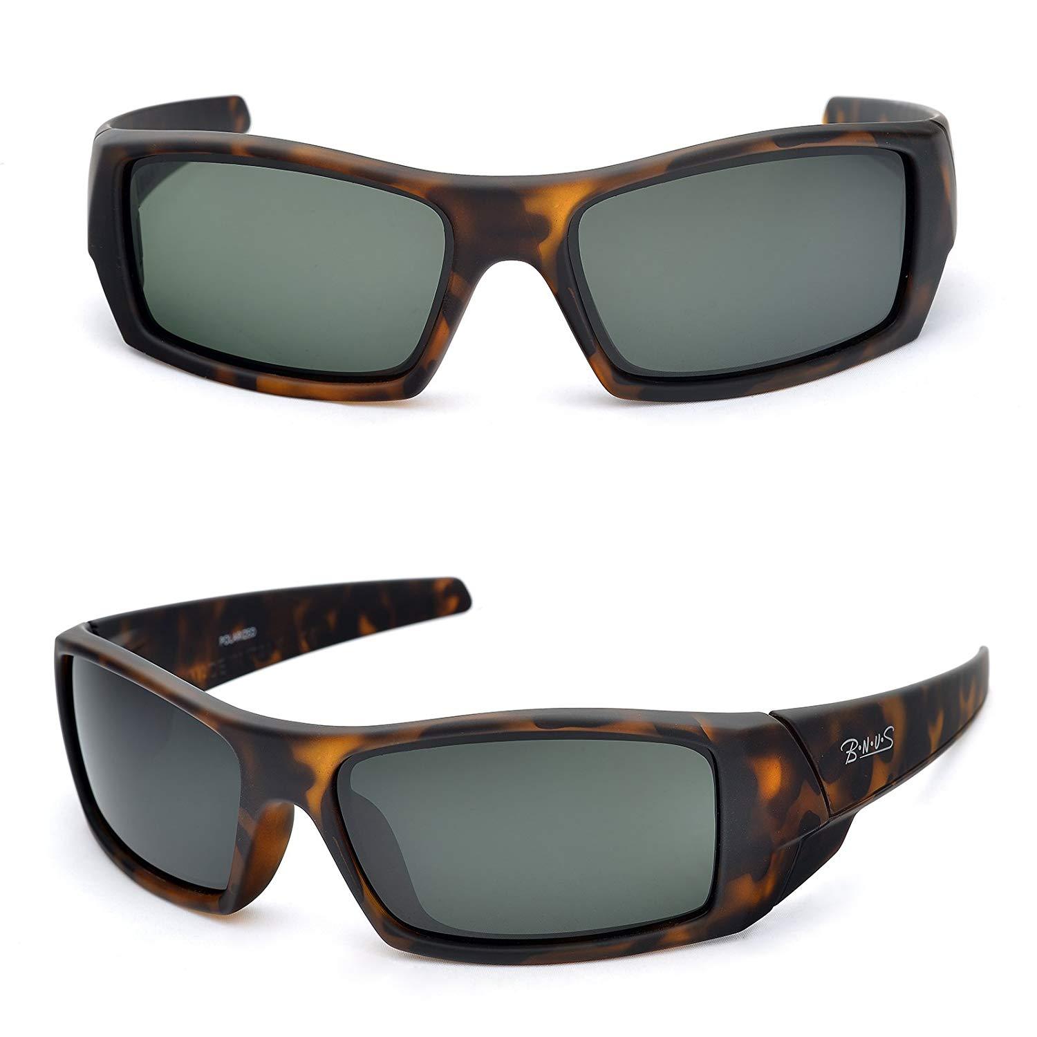 Bnus Rectangular Polarized Sunglasses For Women Men Corning Glass Lenses Frame Sunglasses