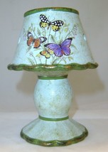 Butterfly Tealight Candle Holder Lamp Shade Design 6.5" High Garden Porch - $29.69