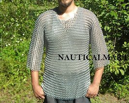 NauticalMart Medieval knight Half Sleeve Chainmail Shirt 