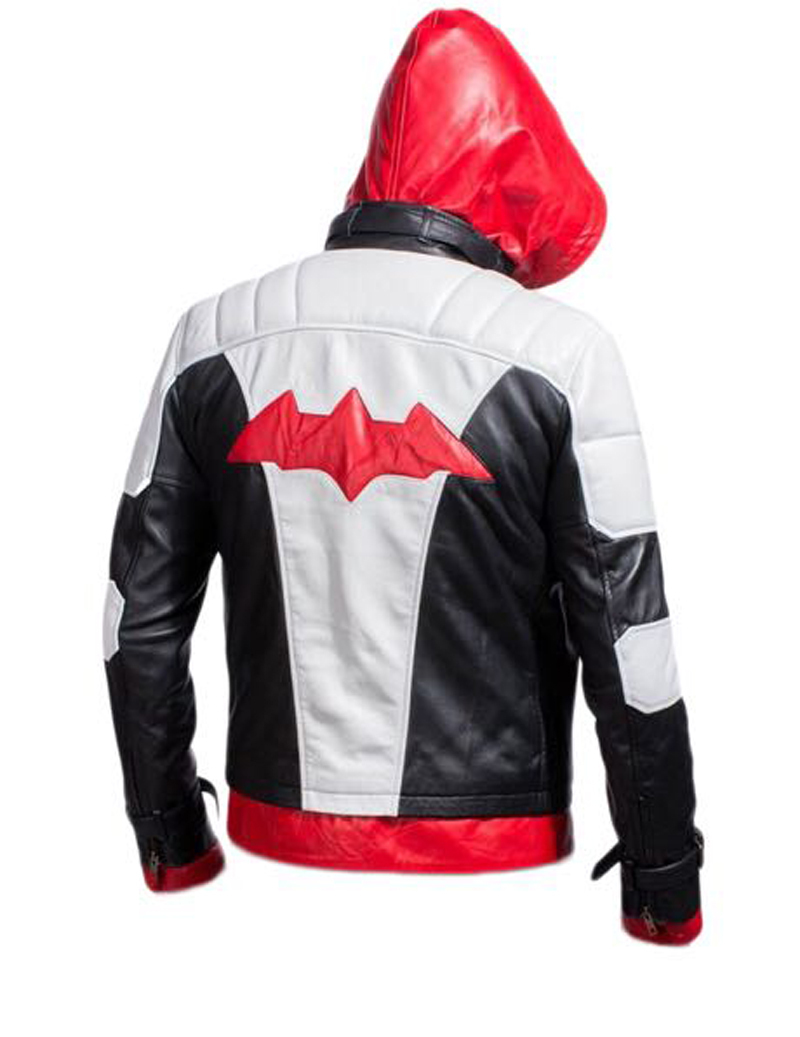 Batman Arkham Knight Game Red Hood Real Leather Jacket