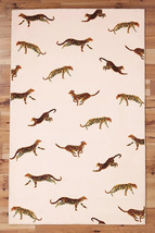 Area Rugs 4&#39; x 6&#39; Cheetah Hand Tufted Anthropologie Woolen Carpet - $269.00