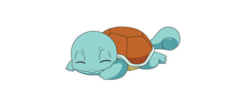 pokemon sleeping plush squirtle