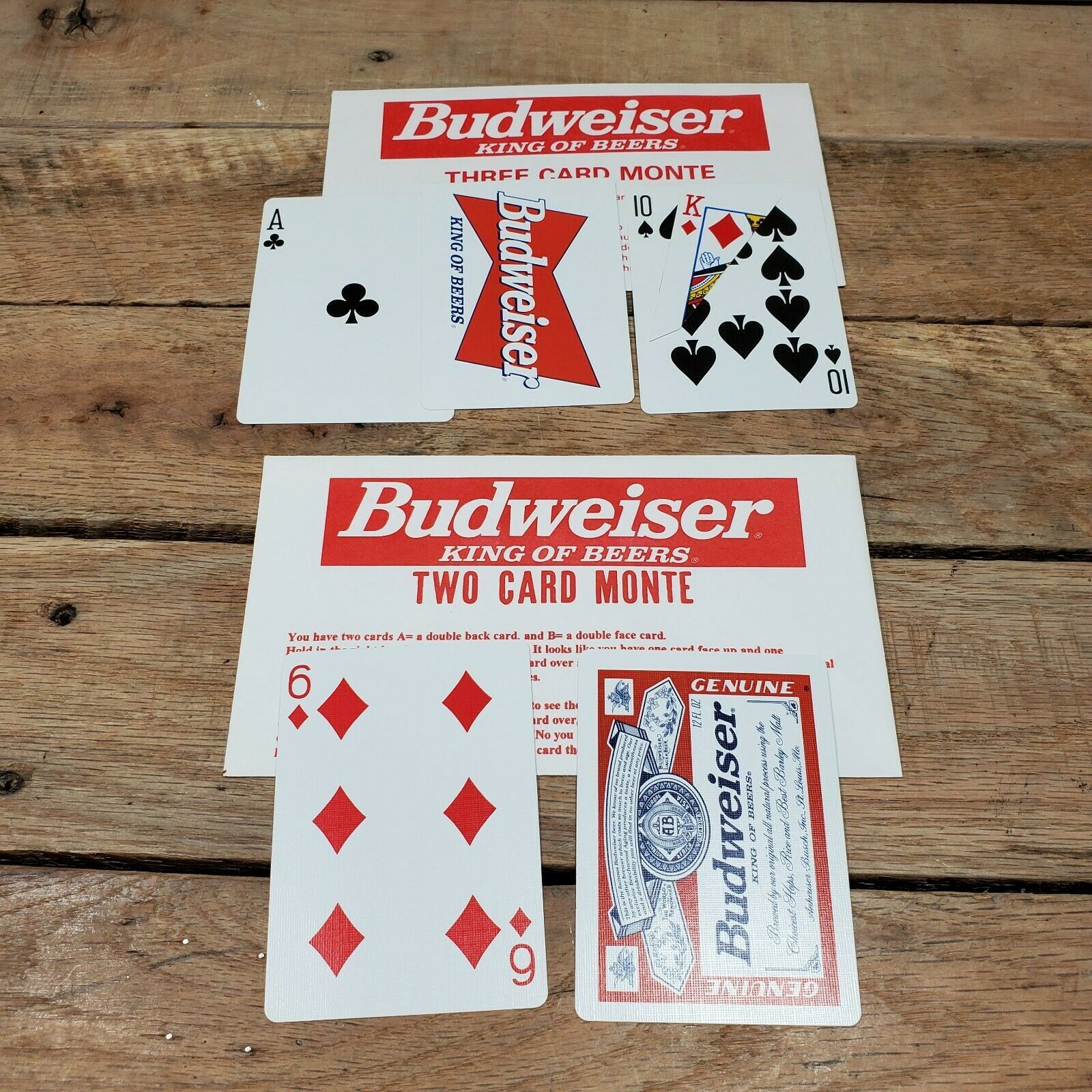 Budweiser Three Card & Two Card Monte King and 50 similar items