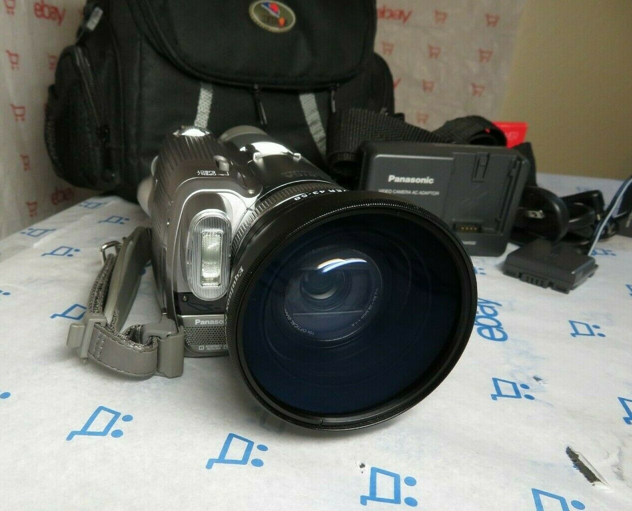 Panasonic GS250 3CCD Leica Dicomar Mini DV HD Video Camcorder BUNDLE + Wide Lens - Camcorders