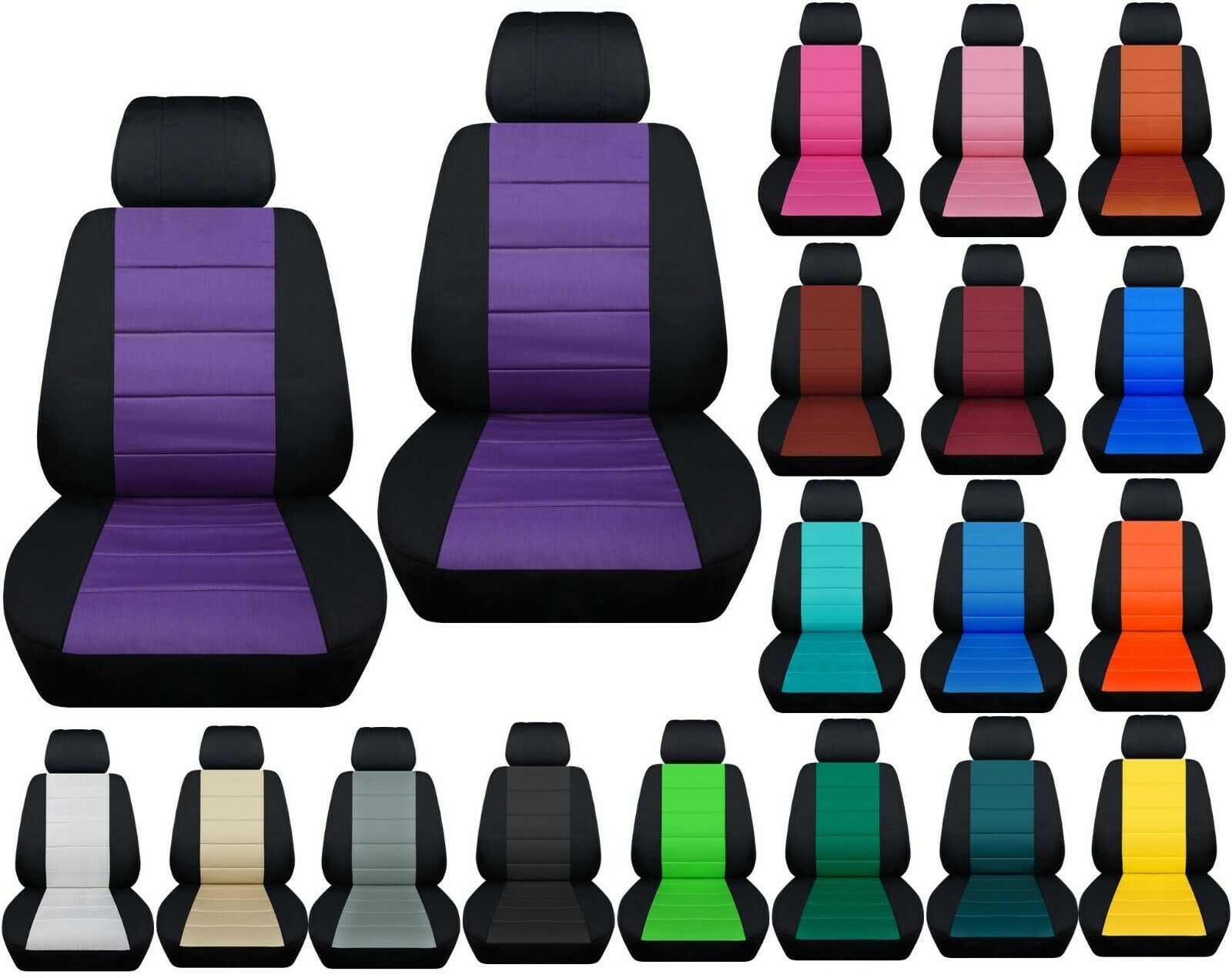 Made to fit, Nice cotton Front set car seat covers , 16 colors to choose