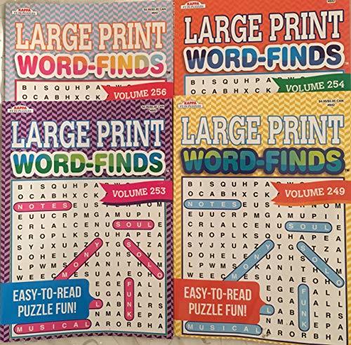 Lot of 4 Kappa LARGE PRINT Word-Finds Circle-A-Word Word Search Seek ...