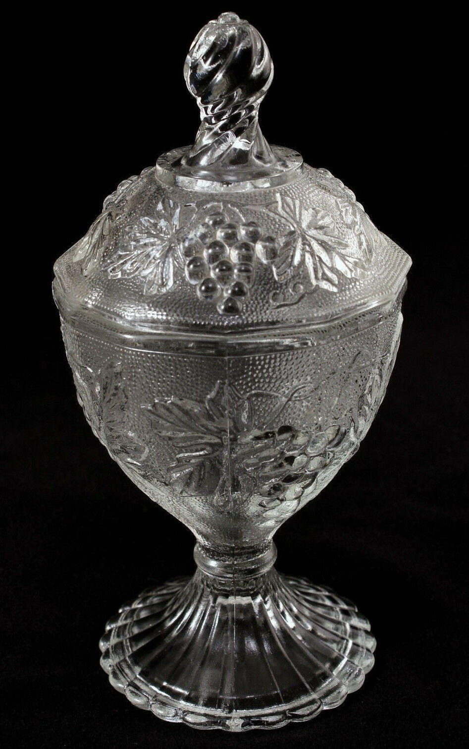 Primary image for Stippled Grape Covered Candy Dish Pedestal Foot Pristine