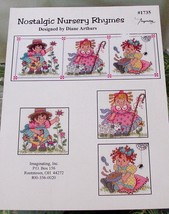 3 Cross Stitch Patterns: Nostalgic NURSERY RHYMES Bo Peep-Miss Muppet-Ma... - $7.00