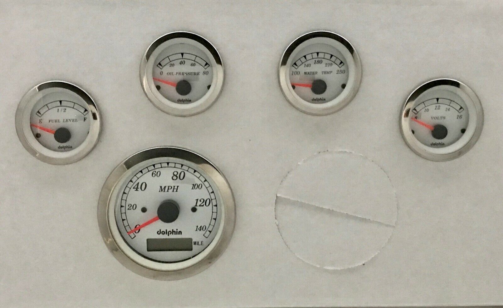 DOLPHIN GAUGES 5 GPS STREET ROD GAUGE SET STREET ROD HOT ROD, UNIVERSAL
