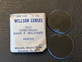 Vintage Willson 2 Replacement Drop Eye Safety Glass Welding Shade D Lens... - $28.04
