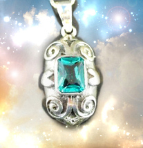 HAUNTED NECKLACE WIZARD'S BLUE FIRE HEAL GOLDEN ROYAL COLLECTION ROYAL MAGICK - $177.91