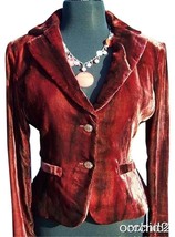 Cache Velvet Dip-Dye Jacket Coat Top New 2/4/6 XS/S Cranberry Multi $178 - $71.20