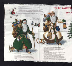 Cranston Print Works VIP No-Sew Fabric Applique Father Christmas Joan Messmore - $12.97