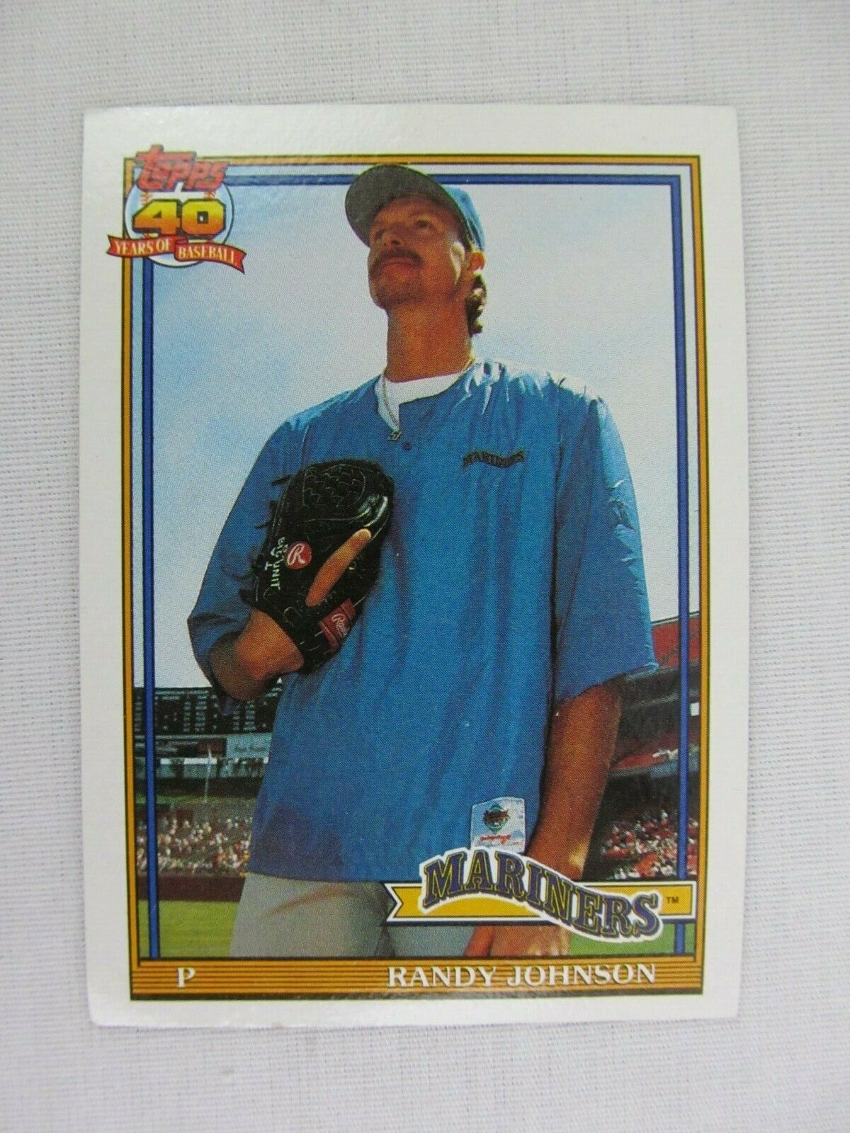 Randy Johnson Seattle Mariners 1991 Topps Baseball Card 225 Baseball