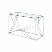 Coaster Contemporary Glass Top Console Table in Chrome - $231.45