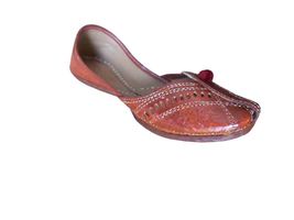 Women Shoes Jutties Casual Indian Handmade Flip-Flops Leather Mojari US 5.5-8.5 - $42.99