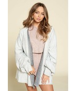 Open Front Fuzzy Cardigan/Gray/by Win Win Apparel™ - $47.15