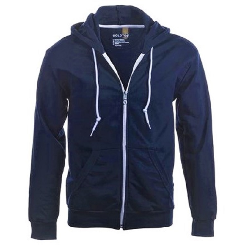NEW Gold Toe Fleece Full Zip Hoodie Size S Small Color Navy Blue ...