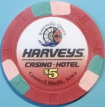 $5 Casino Chip. Harvey&#39;s, Council Bluffs, IA. X01. - $6.50
