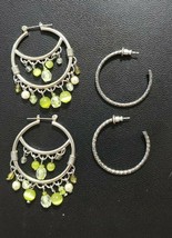 Vintage hoop earrings 2 Pair - $19.79